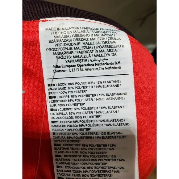 Nike Dri Fit Women's Solid Red Polyester Pull on Casual Stretch Shorts Size M - Picture 9 of 10